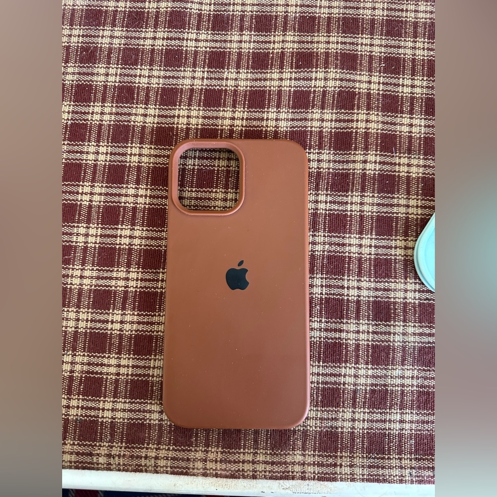NEW-Brown Apple Silicone Case-iPhone 12 Pro Max